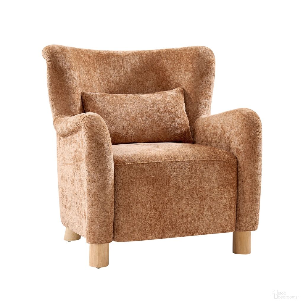 The appearance of Randolf Accent Chair In Brown designed by Karat Home in the modern / contemporary interior design. This brown piece of furniture was selected by 1StopBedrooms from Randolf Collection to add a touch of cosiness and style into your home. Sku: CHDM1338-BRN. Material: Chenille.