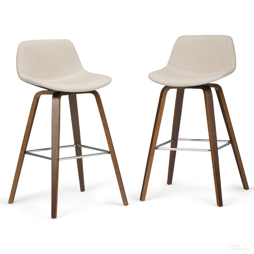 The appearance of Randolph Bentwood Linen Look Fabric Counter/Bar Height Stool Set of 2 In Natural designed by Simpli Home in the transitional interior design. This natural piece of furniture was selected by 1StopBedrooms from Randolph Collection to add a touch of cosiness and style into your home. Sku: AXCRAN26N-NL. Material: Linen.