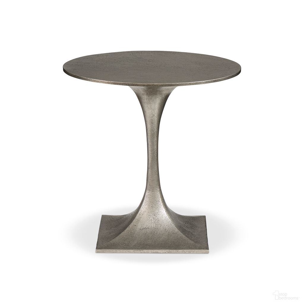 The appearance of Randolph End Table designed by Bernhardt in the transitional interior design. This graphite piece of furniture  was selected by 1StopBedrooms from Randolph Collection to add a touch of cosiness and style into your home. Sku: 382122. Material: Aluminum.