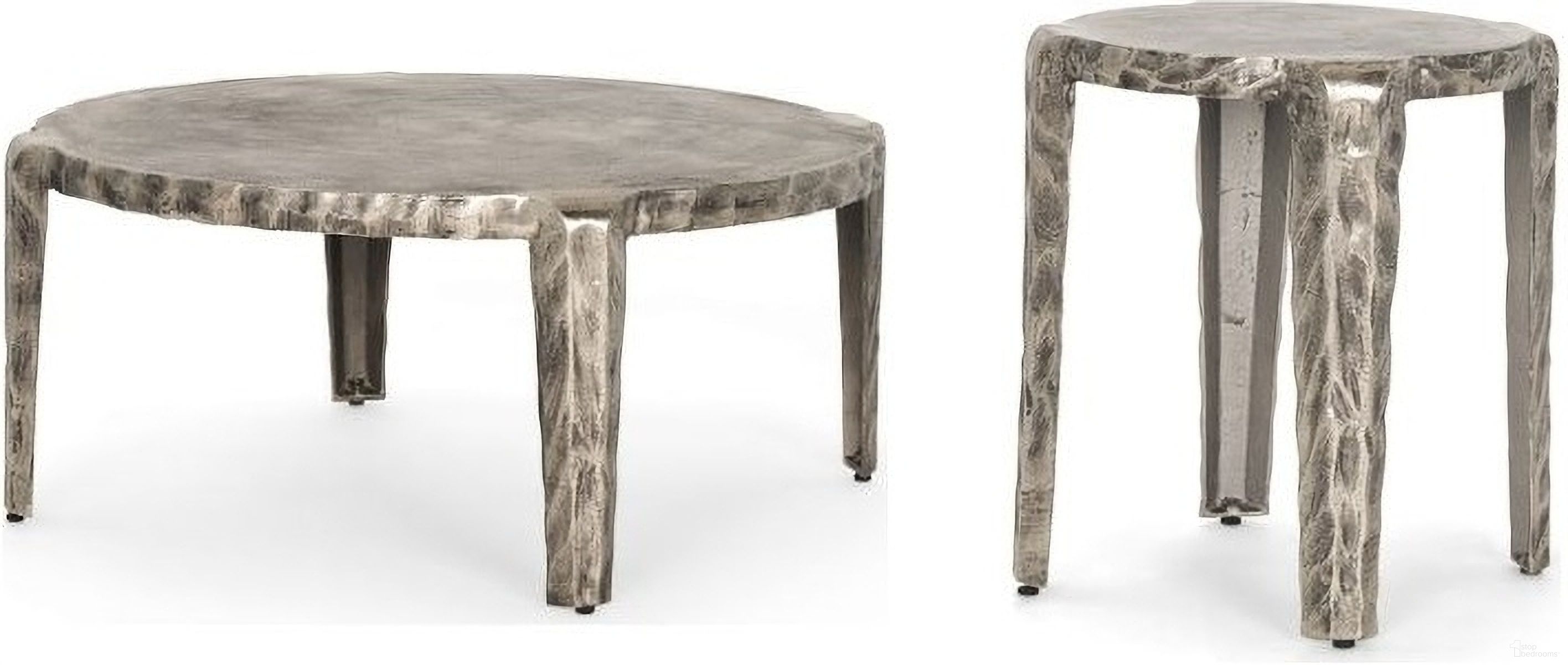 Randy Occasional Table Set In Nickel