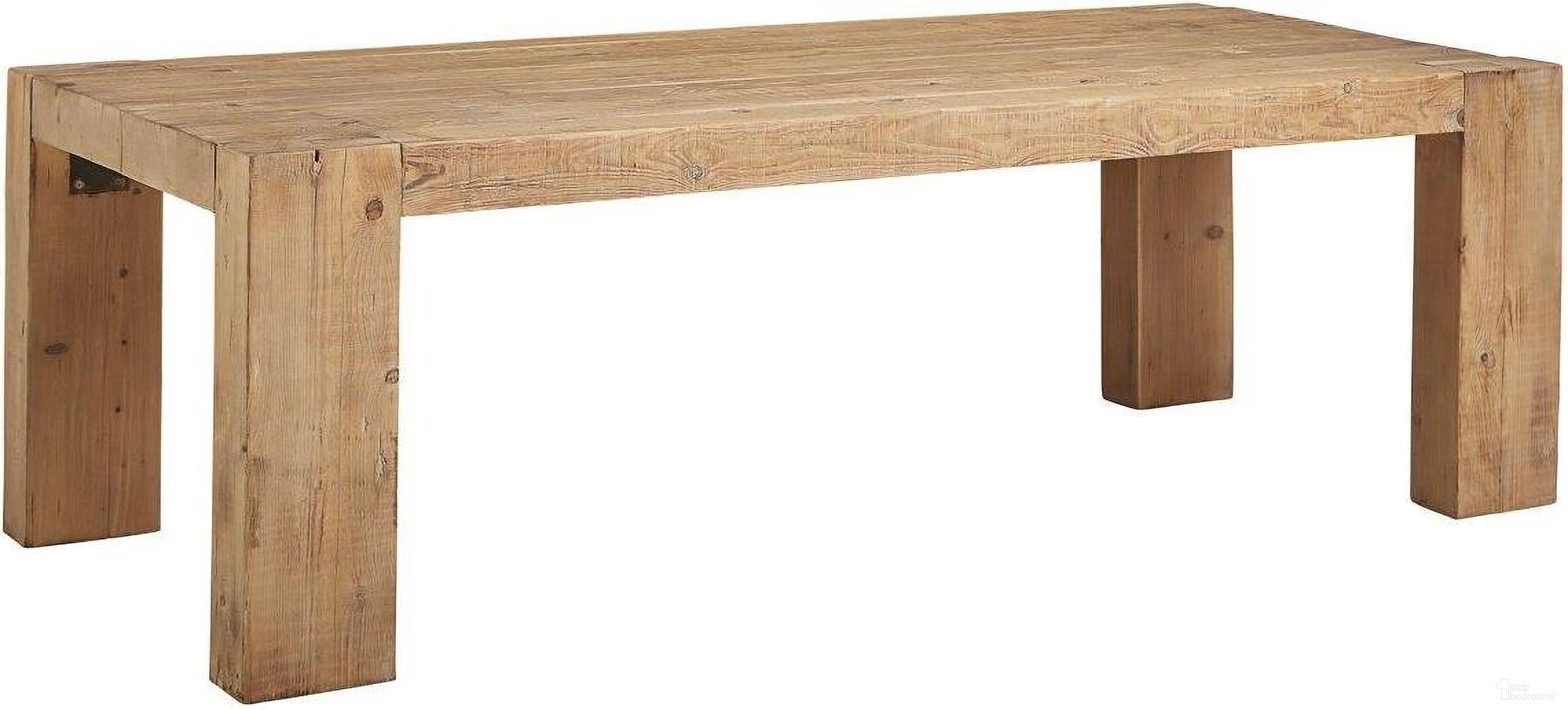 The appearance of Ranger Dining Table designed by Furniture Classics in the transitional interior design. This  piece of furniture  was selected by 1StopBedrooms from Ranger Collection to add a touch of cosiness and style into your home. Sku: 20-398. Table Base Style: Legs. Table Top Shape: Rectangular. Material: Pine. Size: 96".