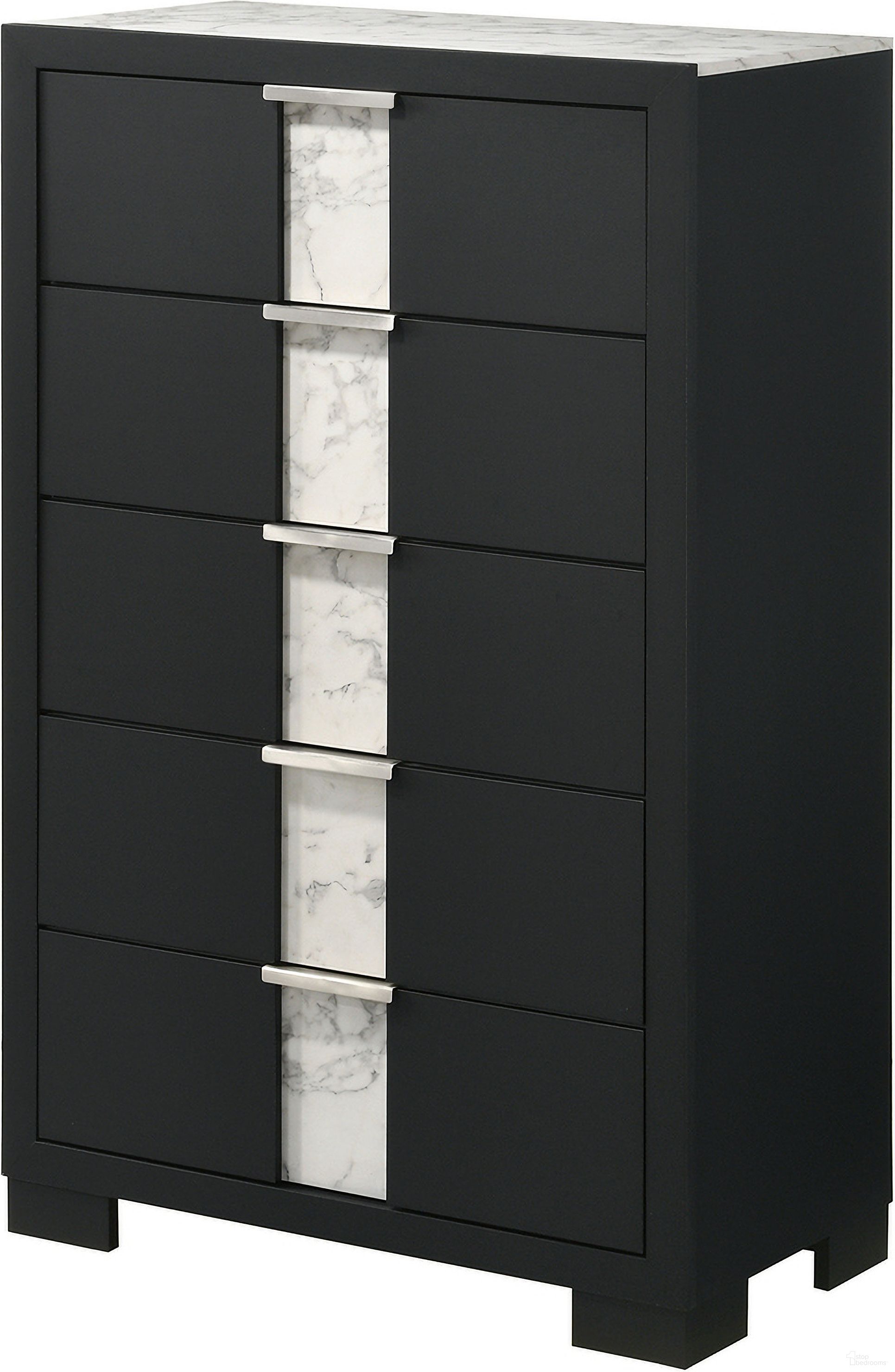 The appearance of Rangley Chest In Black designed by Crown Mark in the modern / contemporary interior design. This black piece of furniture was selected by 1StopBedrooms from Rangley Collection to add a touch of cosiness and style into your home. Sku: B6835-4. Material: MDF.
