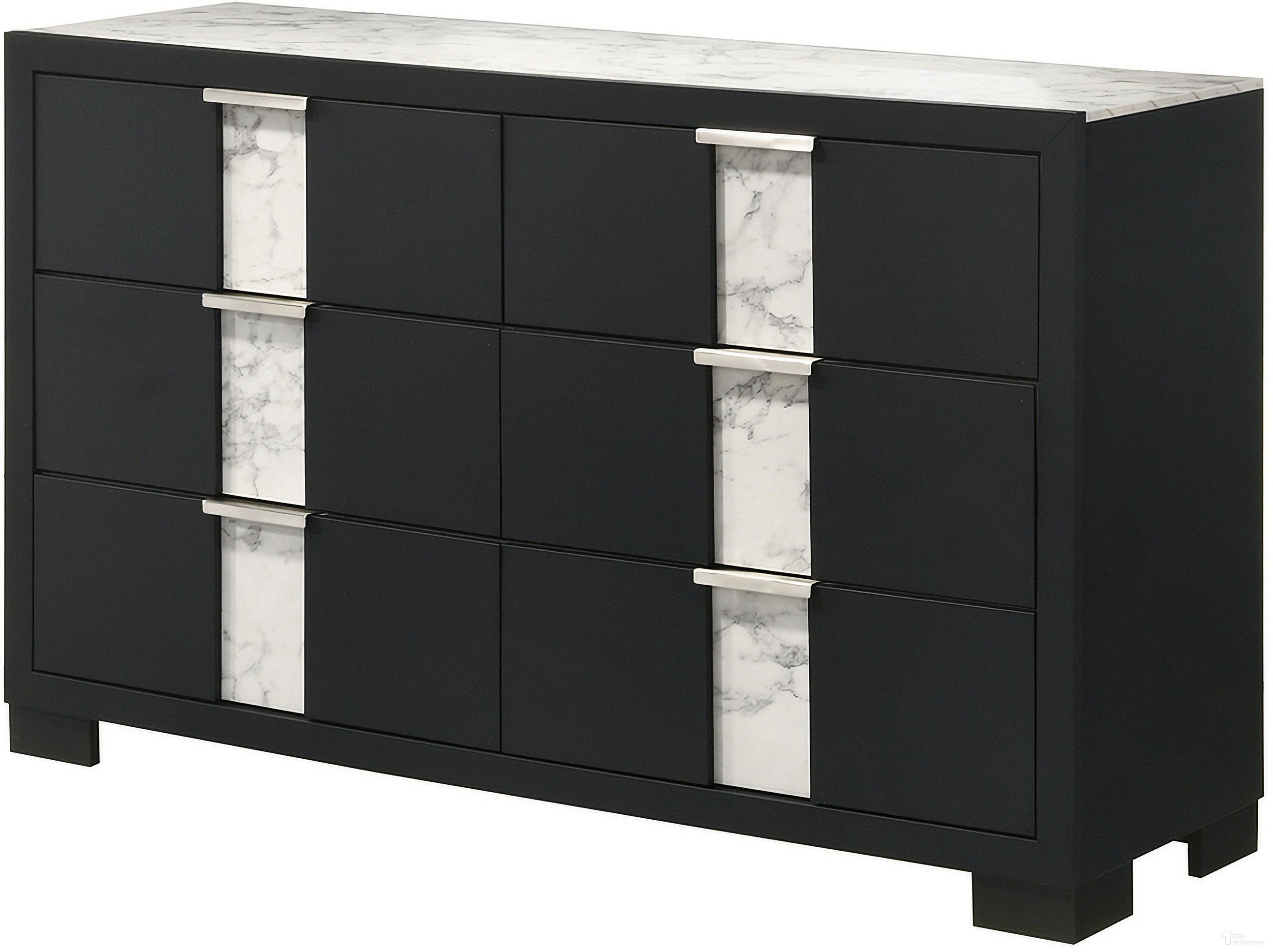 The appearance of Rangley Dresser In Black designed by Crown Mark in the modern / contemporary interior design. This black piece of furniture was selected by 1StopBedrooms from Rangley Collection to add a touch of cosiness and style into your home. Sku: B6835-1. Material: MDF.
