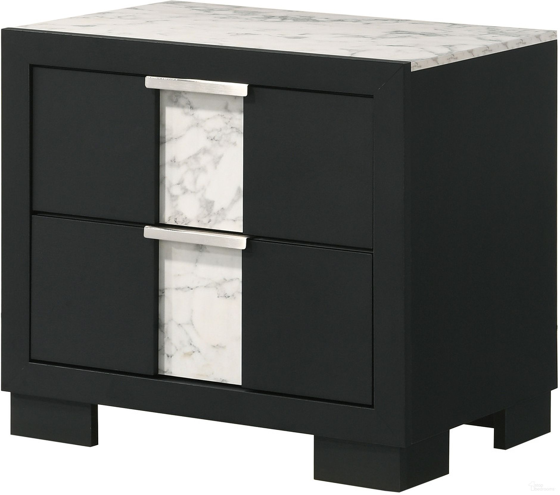 The appearance of Rangley Night Stand In Black designed by Crown Mark in the modern / contemporary interior design. This black piece of furniture was selected by 1StopBedrooms from Rangley Collection to add a touch of cosiness and style into your home. Sku: B6835-2. Material: MDF.