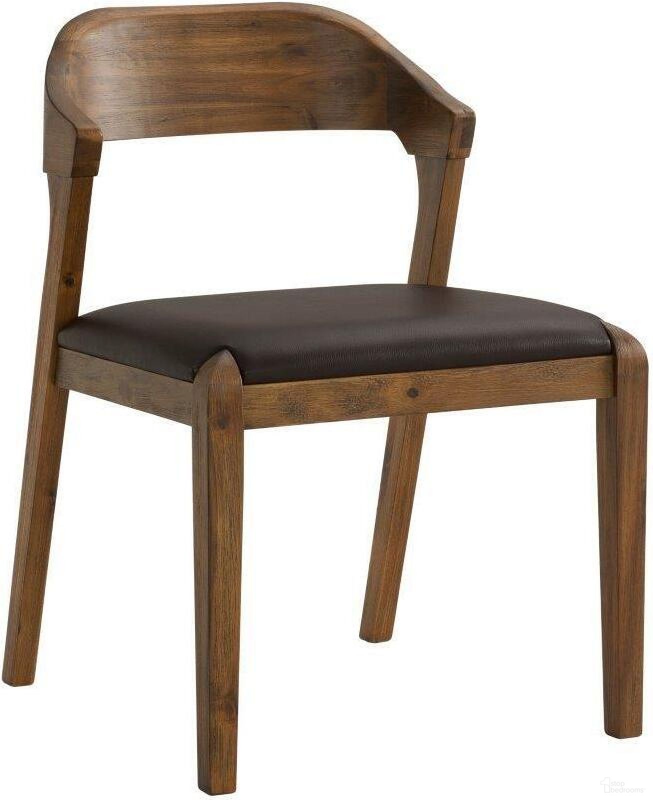 The appearance of Rasmus Dining Side Chair In Chestnut Wire-Brush Finish designed by Boraam Industries in the modern / contemporary interior design. This chestnut piece of furniture  was selected by 1StopBedrooms from Rasmus Collection to add a touch of cosiness and style into your home. Sku: 77316. Material: Wood. Chair Type: Side Chair.