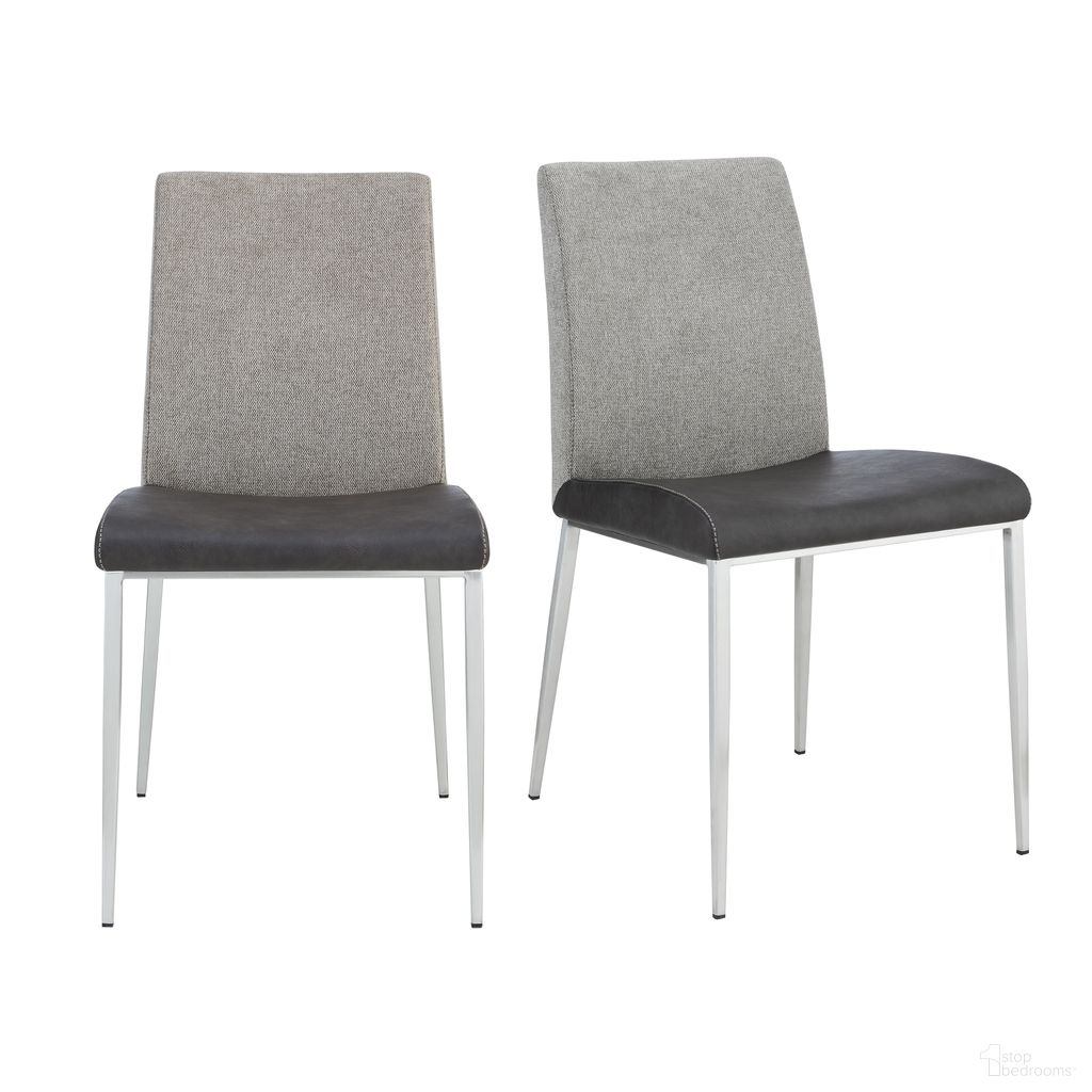 Rasmus Side Chair Set of 2 In Charcoal Gray