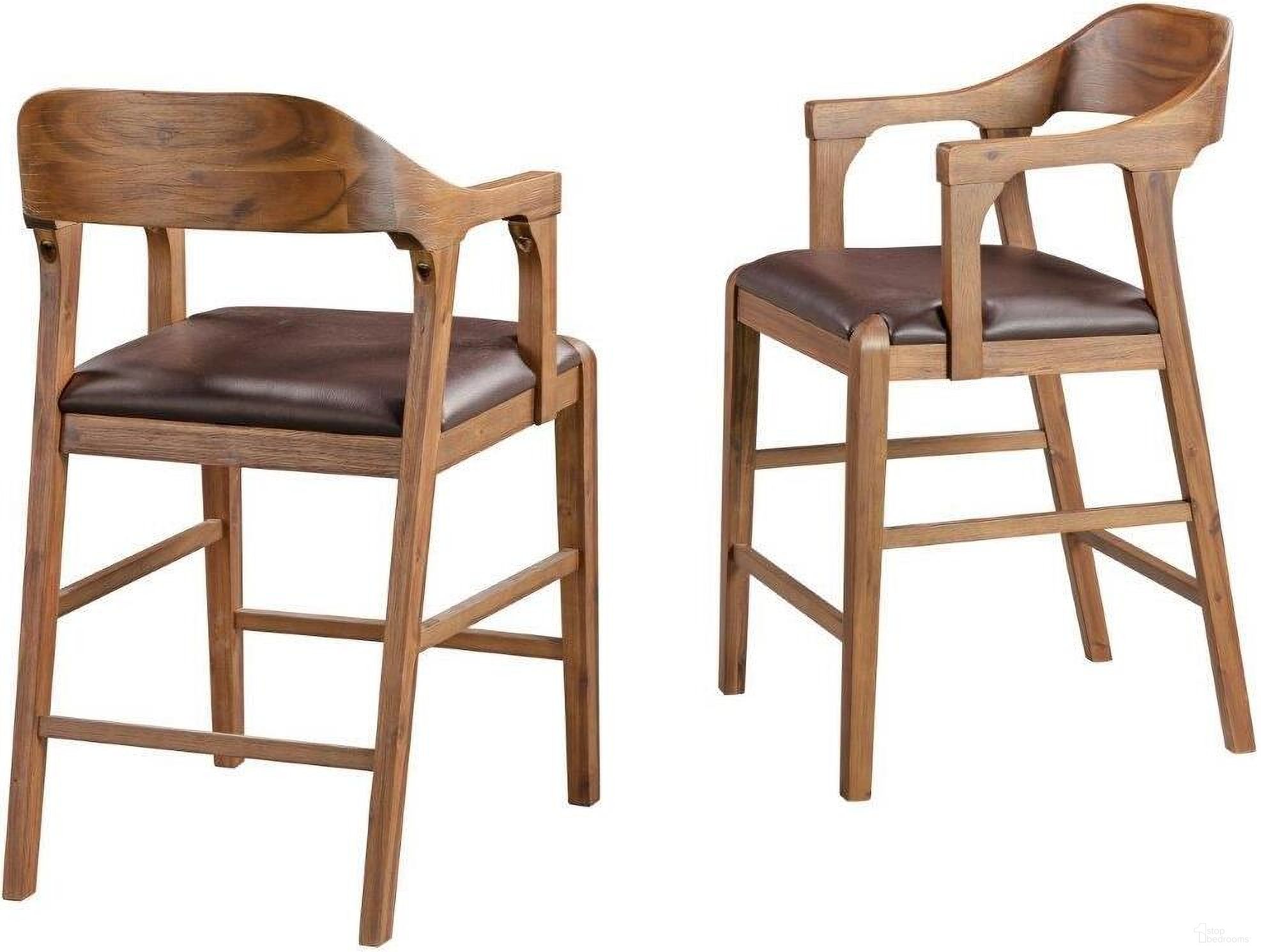 The appearance of Rasmus Stationary Counter Stool In Chestnut Wire-Brush Finish designed by Boraam Industries in the transitional interior design. This chestnut piece of furniture was selected by 1StopBedrooms from Rasmus Collection to add a touch of cosiness and style into your home. Sku: 78024. Material: Rubberwood.