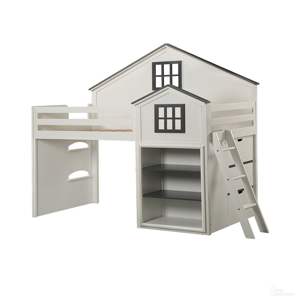 The appearance of Ratana Loft Bed In Gray and White designed by ACME in the modern / contemporary interior design. This gray and white piece of furniture was selected by 1StopBedrooms from Ratana Collection to add a touch of cosiness and style into your home. Sku: BD02052-1;BD02052-2;BD02052-3. Material: Wood. Bed Size: Twin. Bed Type: Loft Bed.