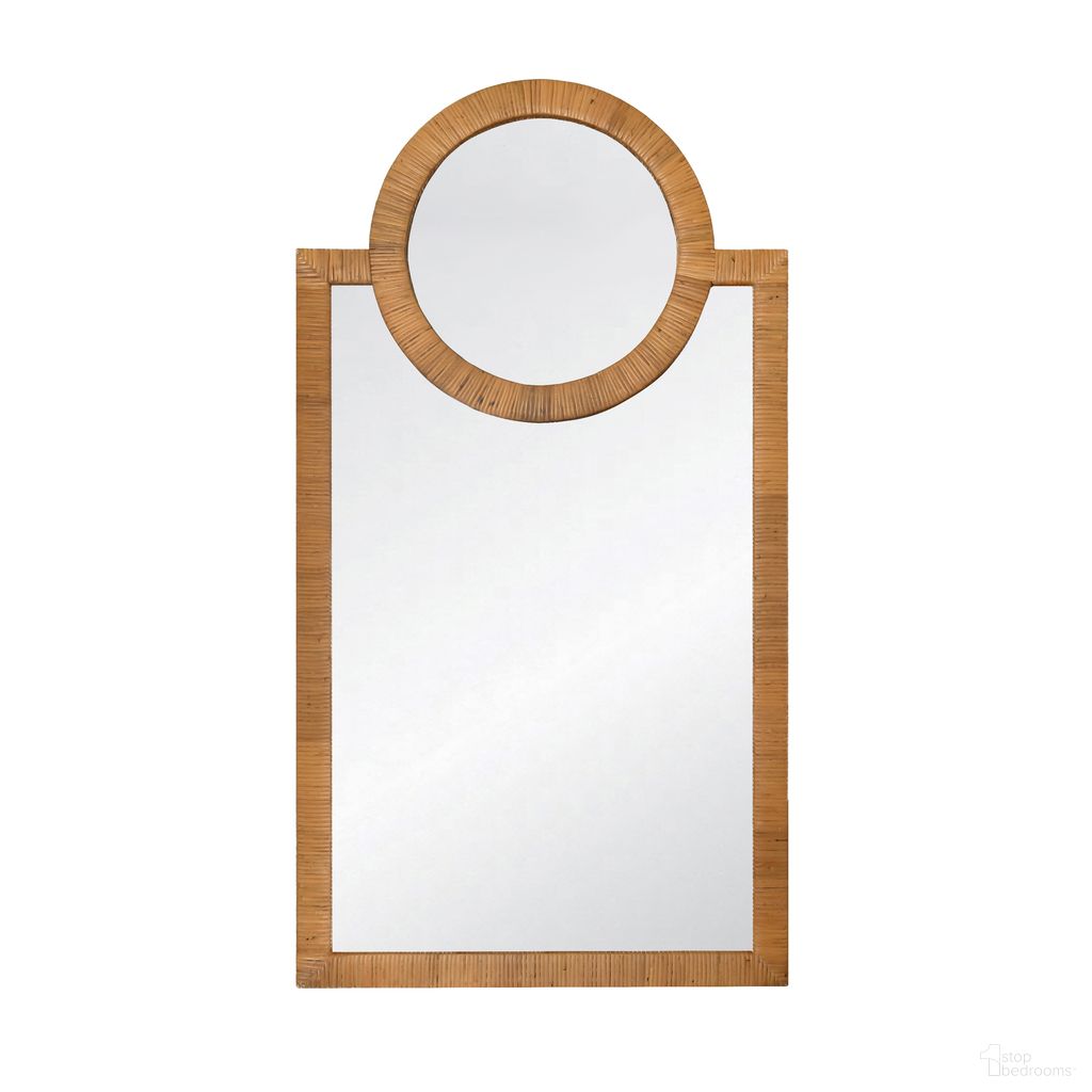 Rattan Wrapped Mirror In Brown