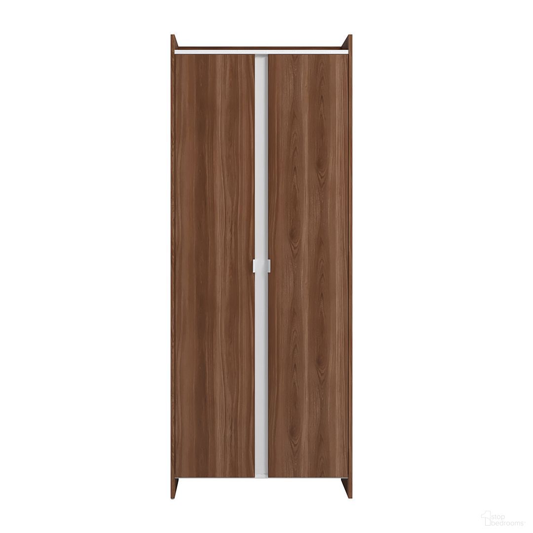 The appearance of Ratzer Storage Cabinet In Brown and White designed by Manhattan Comfort in the transitional interior design. This white and brown piece of furniture was selected by 1StopBedrooms from Ratzer Collection to add a touch of cosiness and style into your home. Sku: SC-317AMC192. Material: MDP.