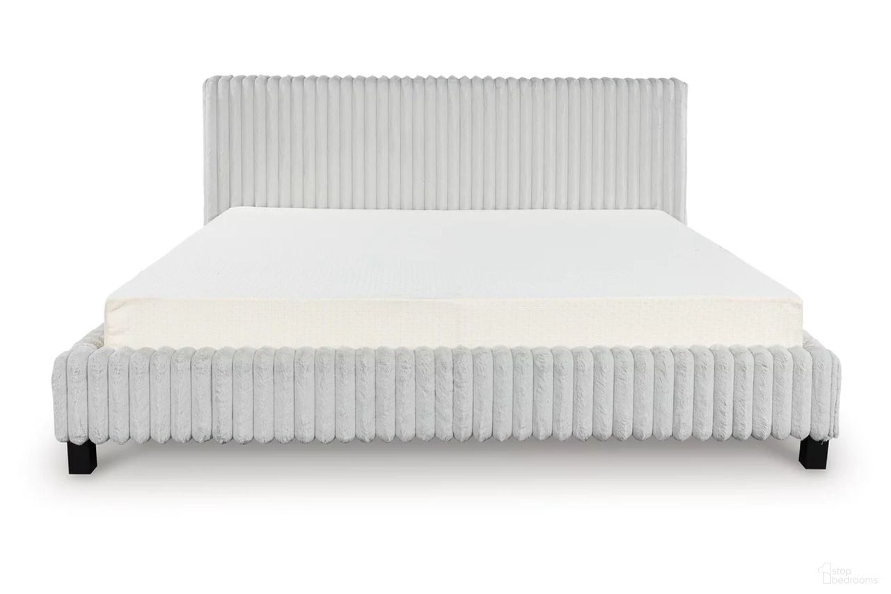 The appearance of Ravalori California King Upholstered Bed In White designed by Signature Design by Ashley in the modern / contemporary interior design. This white piece of furniture was selected by 1StopBedrooms from Ravalori Collection to add a touch of cosiness and style into your home. Sku: NCB3381-82;NCB3381-94. Bed Size: California King. Bed Type: Upholstered Bed.