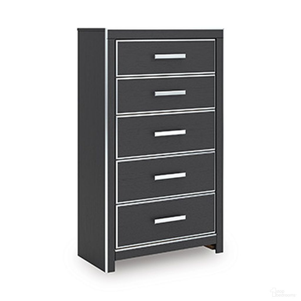 The appearance of Ravalori Chest of Drawers In Black designed by Signature Design by Ashley in the modern / contemporary interior design. This black piece of furniture was selected by 1StopBedrooms from Ravalori Collection to add a touch of cosiness and style into your home. Sku: NCB3380-46. Material: Wood.