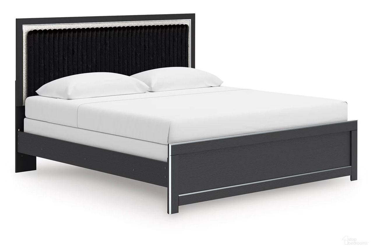 The appearance of Ravalori King Upholstered Panel Bed In Black designed by Signature Design by Ashley in the modern / contemporary interior design. This black piece of furniture was selected by 1StopBedrooms from Ravalori Collection to add a touch of cosiness and style into your home. Sku: NCB3380-56;NCB3380-58;NCB3380-97. Bed Type: Panel Bed. Bed Size: King.