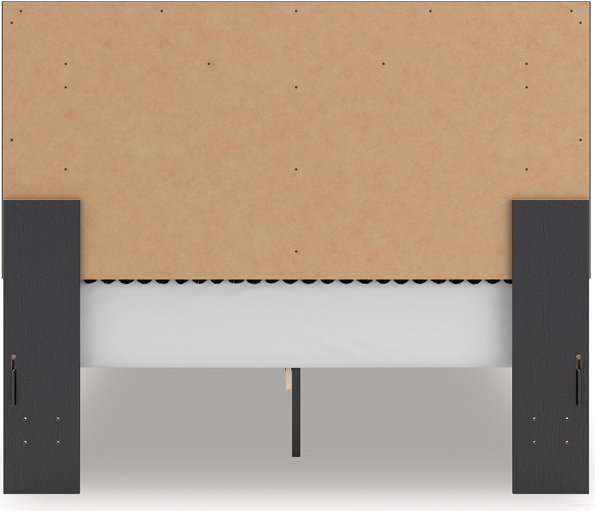 The appearance of Ravalori Queen Upholstered Panel Headboard In Black designed by Signature Design by Ashley in the modern / contemporary interior design. This black piece of furniture  was selected by 1StopBedrooms from Ravalori Collection to add a touch of cosiness and style into your home. Sku: NCB3380-57. Material: Fabric. Bed Size: Queen.