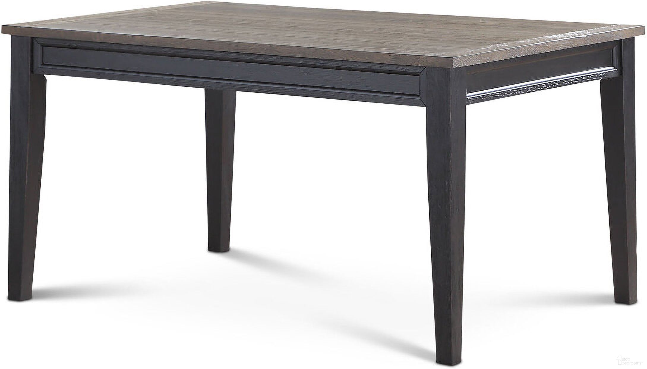The appearance of Raven Noir Dining Table designed by Steve Silver in the transitional interior design. This driftwood piece of furniture was selected by 1StopBedrooms from Raven Collection to add a touch of cosiness and style into your home. Sku: RN500T. Table Base Style: Legs. Material: MDF. Table Top Shape: Rectangular. Size: 40" x 60".