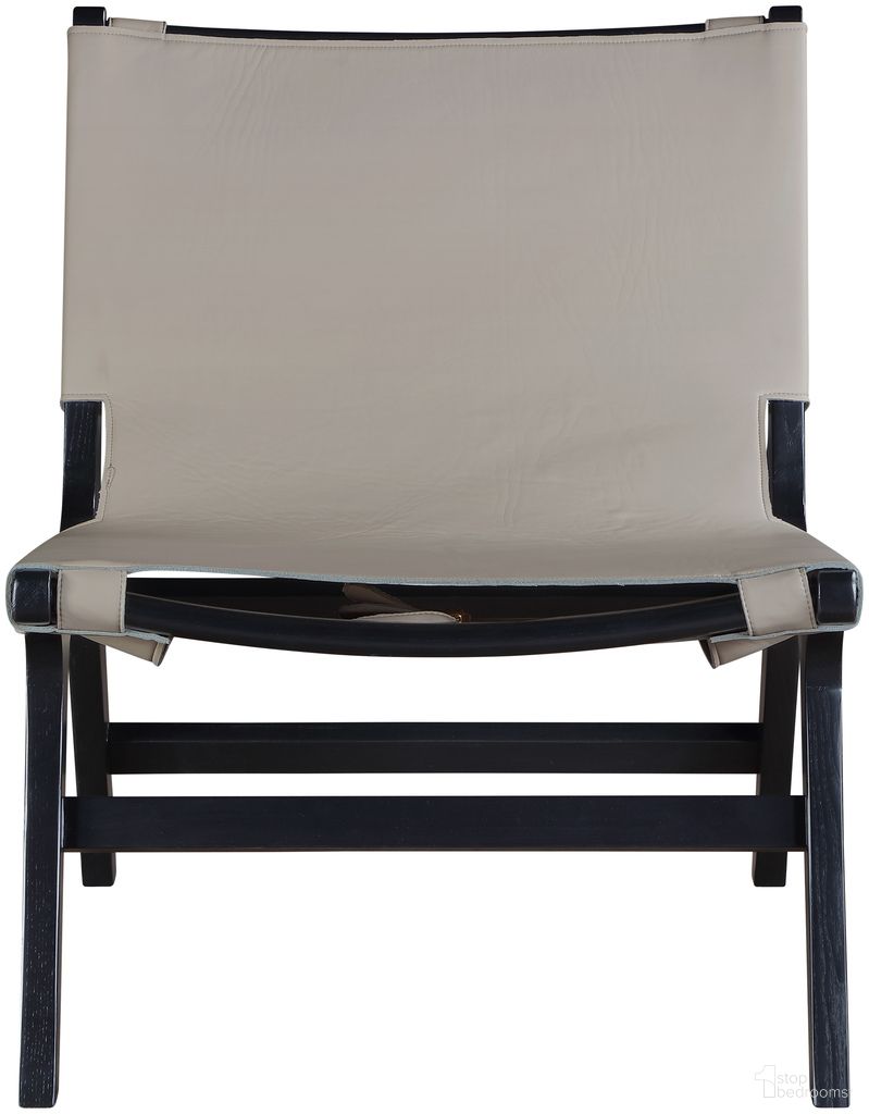 The appearance of Rawlins Vegan Leather Upholstered Accent Chair In Taupe and Painted Black designed by Meridian in the modern / contemporary interior design. This taupe/painted black piece of furniture  was selected by 1StopBedrooms from Rawlins Collection to add a touch of cosiness and style into your home. Sku: 33005Taupe-C. Material: Leather.