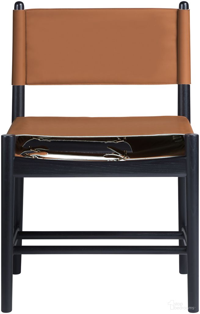 The appearance of Rawlins Vegan Leather Upholstered Dining Chair Set of 2 In Cognac and Black designed by Meridian in the modern / contemporary interior design. This cognac and black piece of furniture was selected by 1StopBedrooms from Rawlins Collection to add a touch of cosiness and style into your home. Sku: 11012Cognac-C. Material: Vegan Leather. Chair Type: Side Chair.