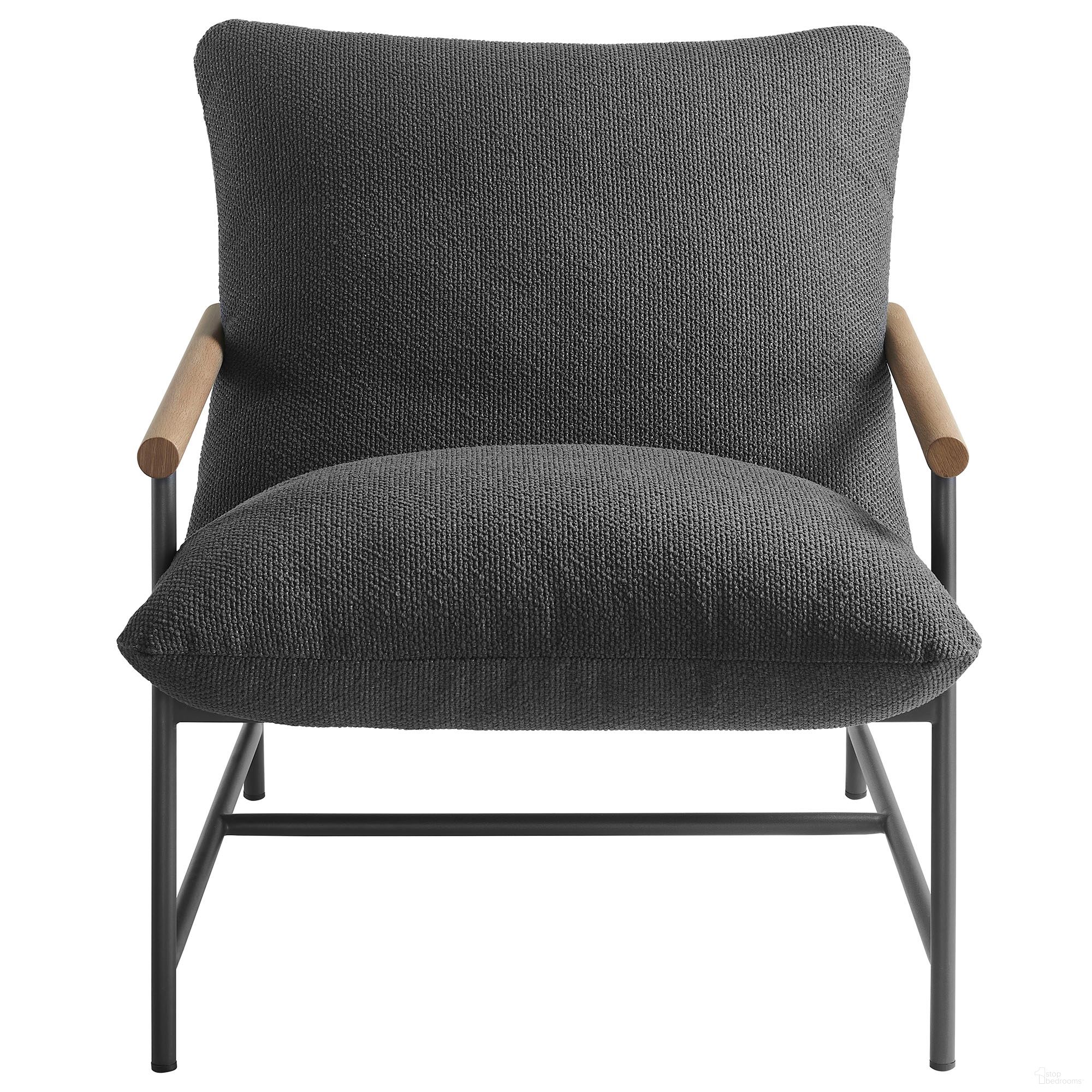 The appearance of Raya Outdoor Patio Boucle Sling Lounge Chair In Charcoal designed by Modway in the modern / contemporary interior design. This charcoal piece of furniture was selected by 1StopBedrooms from Raya Collection to add a touch of cosiness and style into your home. Sku: EEI-7118-CHA. Material: Boucle.