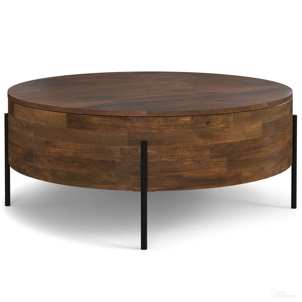Simpli Home Rayburn Drum Coffee Table - Thumbnail 4