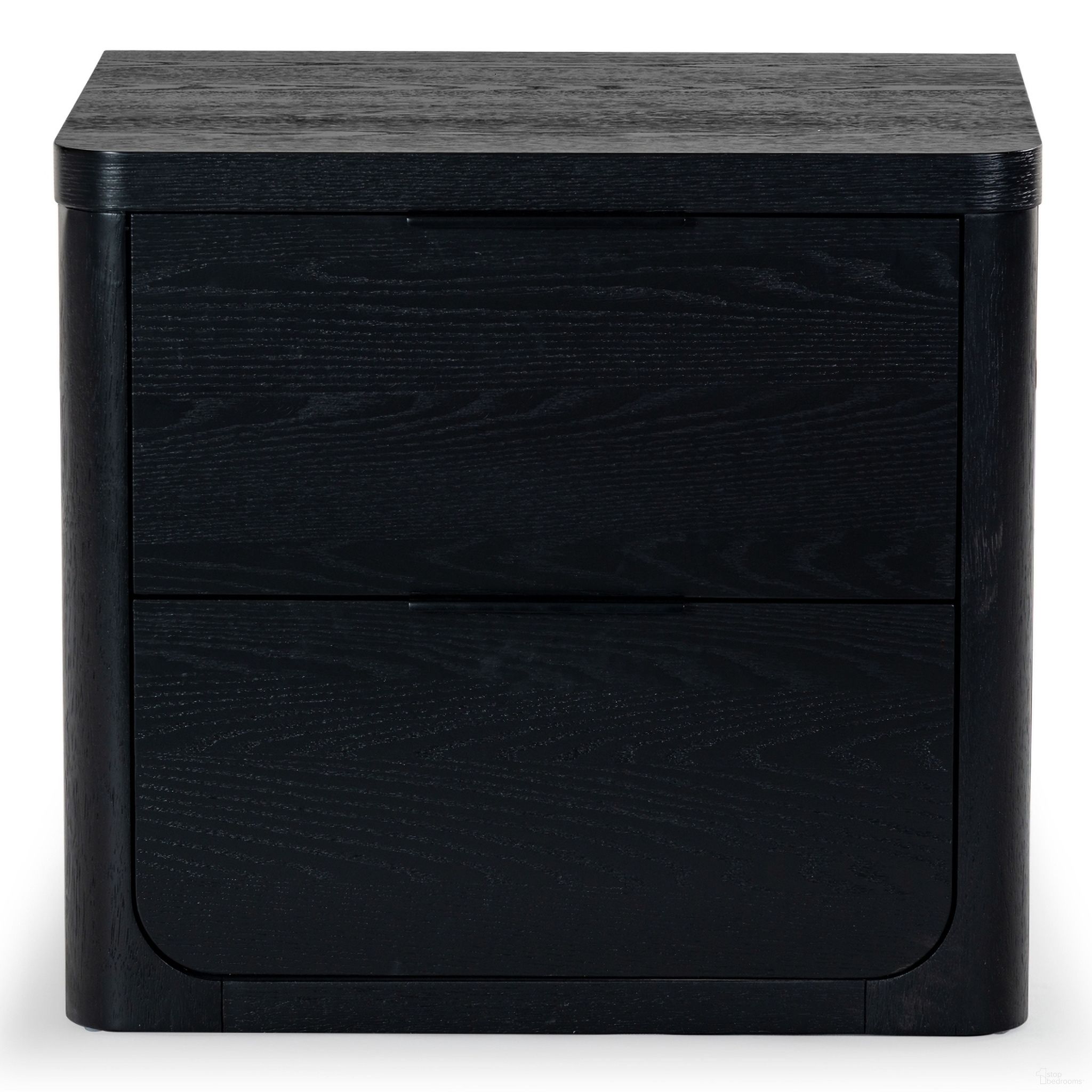 The appearance of Raylie 2 Drawer Wood Nightstand In Black designed by Safavieh Couture in the modern / contemporary interior design. This black piece of furniture was selected by 1StopBedrooms from Raylie Collection to add a touch of cosiness and style into your home. Sku: SFV2164B. Material: Rubberwood.