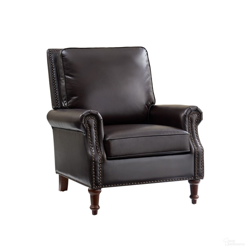 The appearance of Raymond Genuine Leather Recliner In Espresso designed by Karat Home in the modern / contemporary interior design. This espresso piece of furniture  was selected by 1StopBedrooms from Raymond Collection to add a touch of cosiness and style into your home. Sku: CHLB1160-ESO. Material: Genuine Leather.
