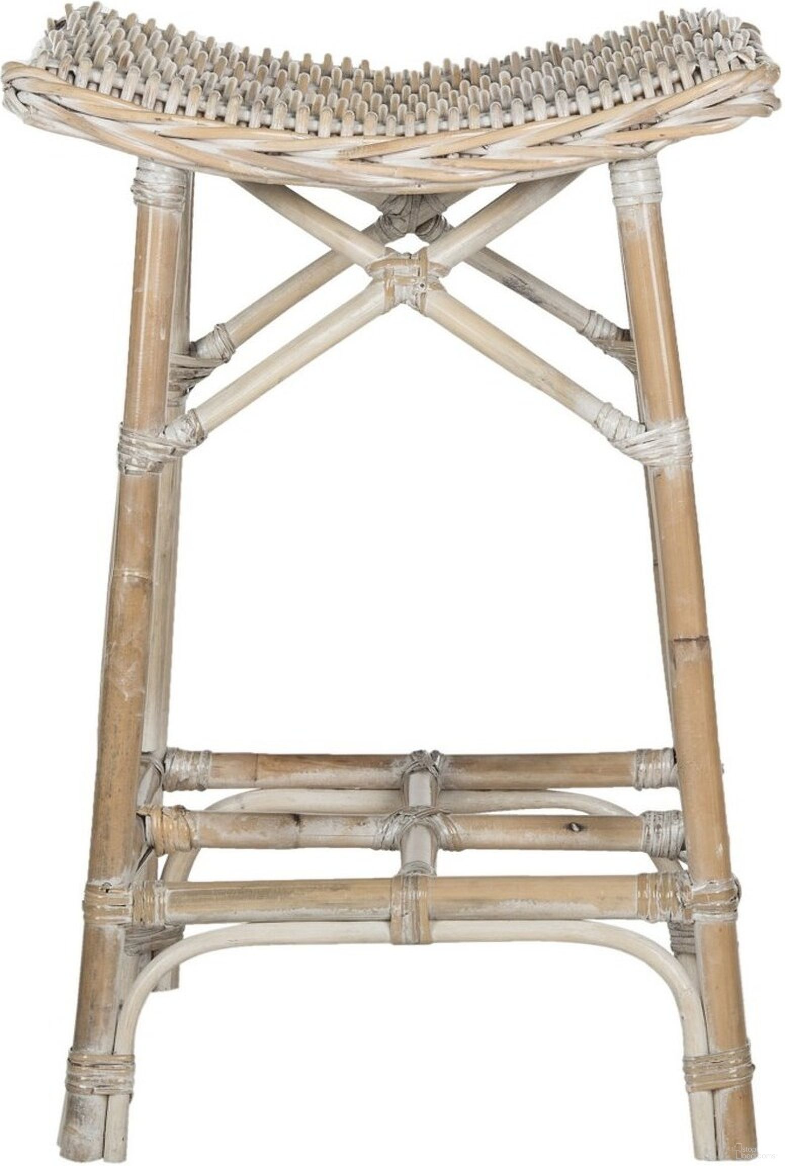 The appearance of Rayna Natural Washed Wicker Bar Stool designed by Safavieh in the modern / contemporary interior design. This washed white piece of furniture was selected by 1StopBedrooms from Safavieh SEA Collection to add a touch of cosiness and style into your home. Sku: SEA7010A. Material: Rattan.