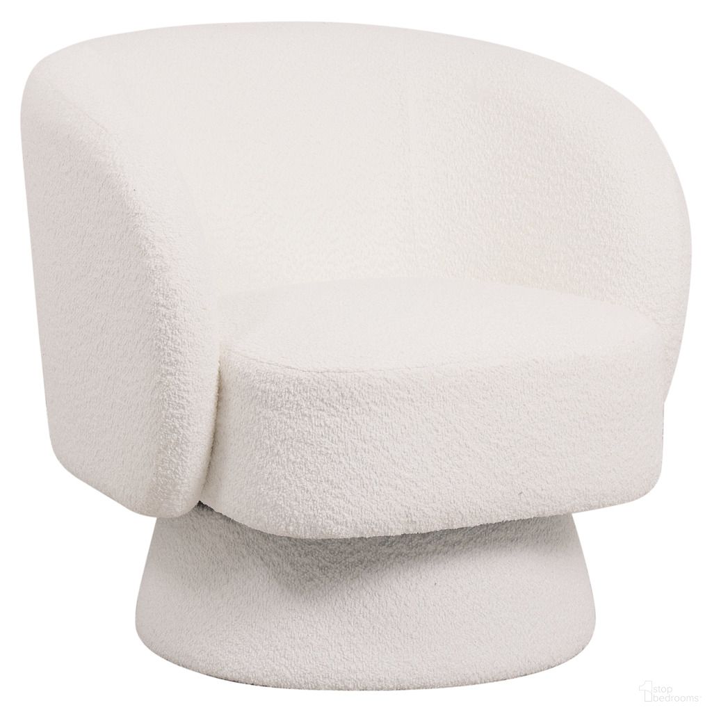The appearance of Raze Modern Accent Chair In White Boucle designed by LeisureMod in the modern / contemporary interior design. This white boucle piece of furniture  was selected by 1StopBedrooms from Raze Collection to add a touch of cosiness and style into your home. Sku: RA31S-W. Material: Boucle Fabric.