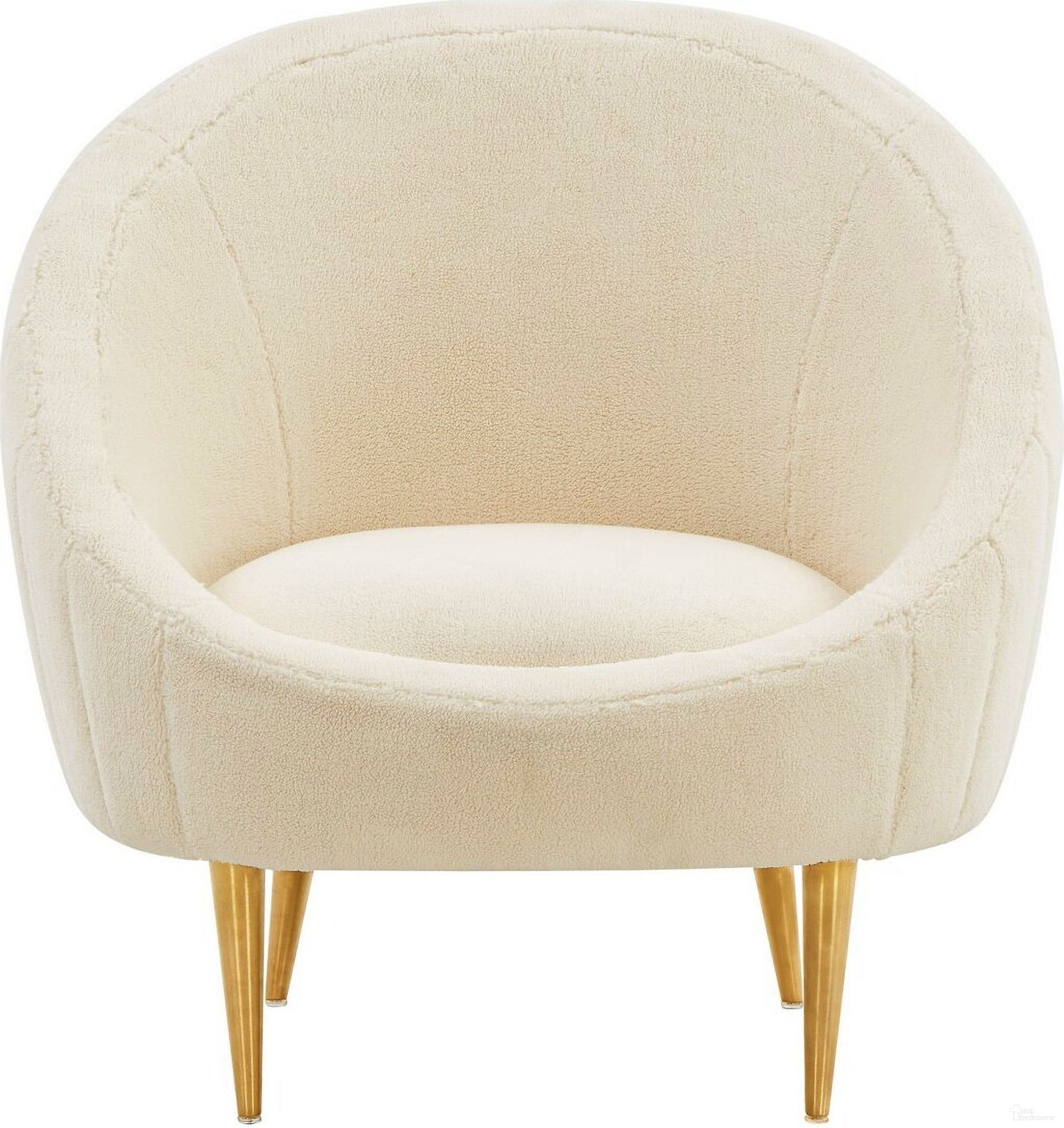 The appearance of Razia Channel Tufted Tub Chair In Ivory And Gold designed by Safavieh Couture in the modern / contemporary interior design. This ivory and gold piece of furniture was selected by 1StopBedrooms from Razia Collection to add a touch of cosiness and style into your home. Sku: SFV4700F. Material: Wood.