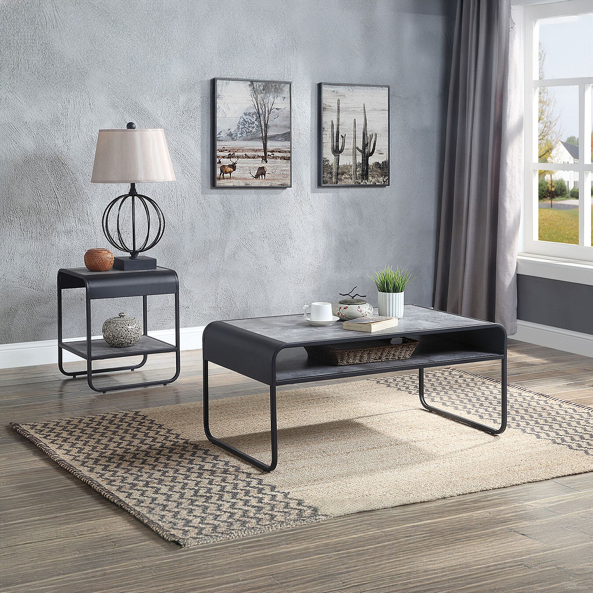 The appearance of Raziela Occasional Table Set In Gray designed by ACME in the industrial interior design. This gray piece of furniture  was selected by 1StopBedrooms from Raziela Collection to add a touch of cosiness and style into your home. Sku: LV01145;LV01146. Material: Wood.