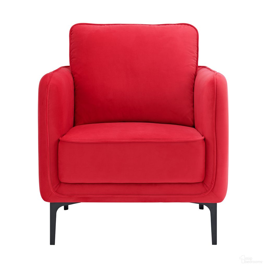 The appearance of Reale Chair In Red and Black designed by Picket House in the glam interior design. This red/black piece of furniture was selected by 1StopBedrooms from Reale Collection to add a touch of cosiness and style into your home. Sku: U-4460-8560-100. Material: Polyester.