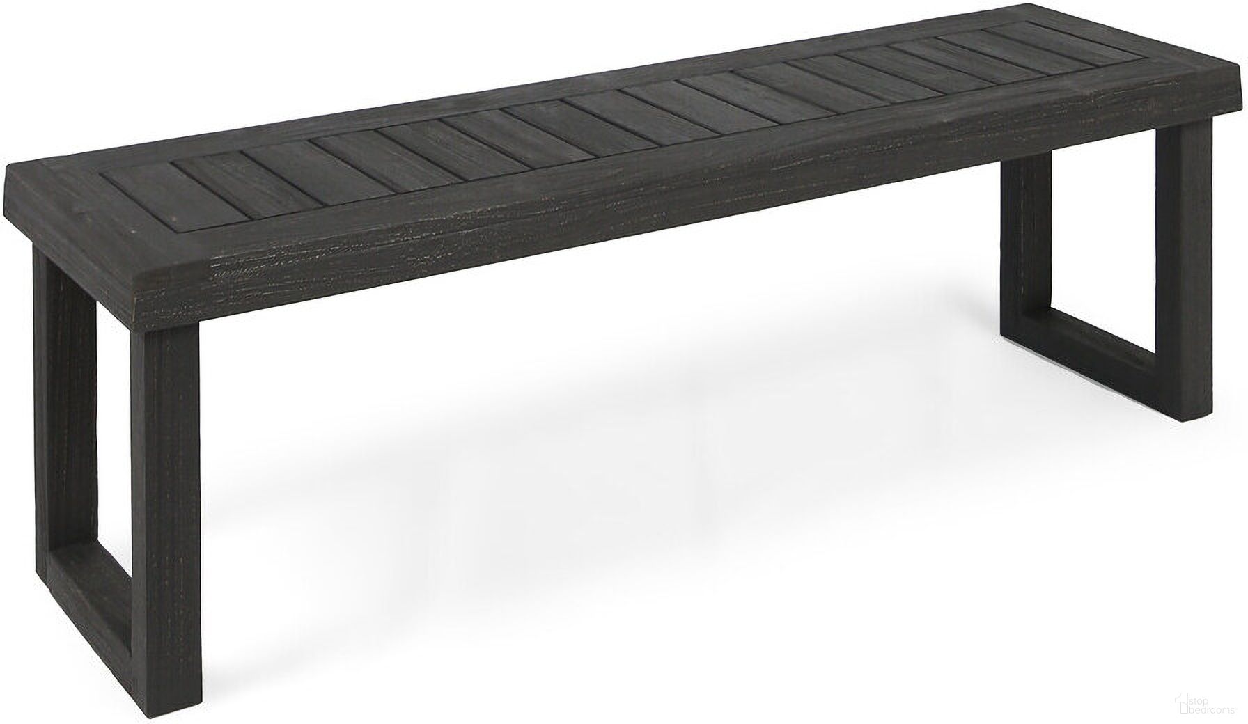 The appearance of Realm Outdoor Bench with Slat Panel Top and Acacia Wood Base In Dark Grey designed by Noble House in the rustic / southwestern interior design. This dark grey piece of furniture  was selected by 1StopBedrooms from Realm Collection to add a touch of cosiness and style into your home. Sku: 63892.00SDGRYMP1. Material: Acacia Wood.