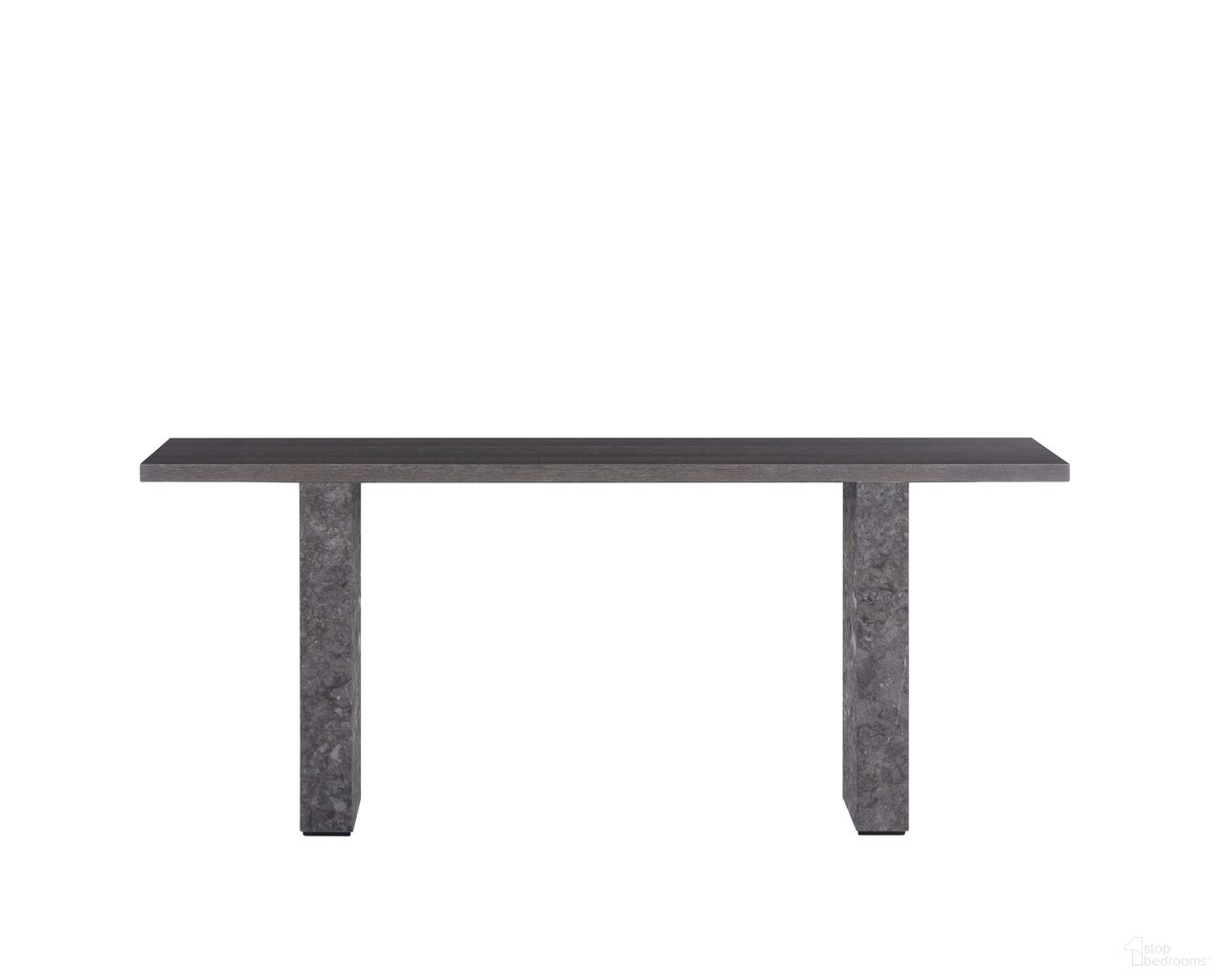 Rebel Console Table In Grey Marble and Charcoal Grey