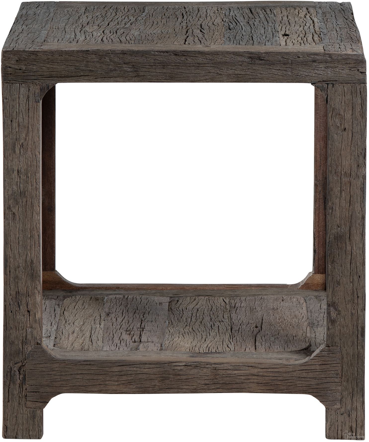 The appearance of Reclaimed Wood Square Accent/End Table In Brown designed by Crestview Collection in the rustic / southwestern interior design. This brown piece of furniture  was selected by 1StopBedrooms from  to add a touch of cosiness and style into your home. Sku: CVFNR4587. Material: Solid Wood.