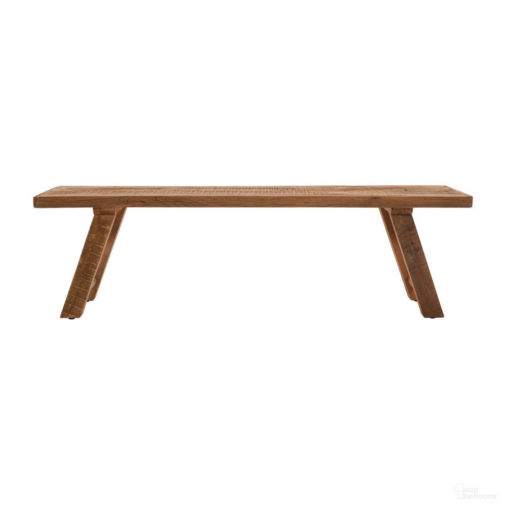 Reclamation 60 Inch Dining Bench In Rustic Brown