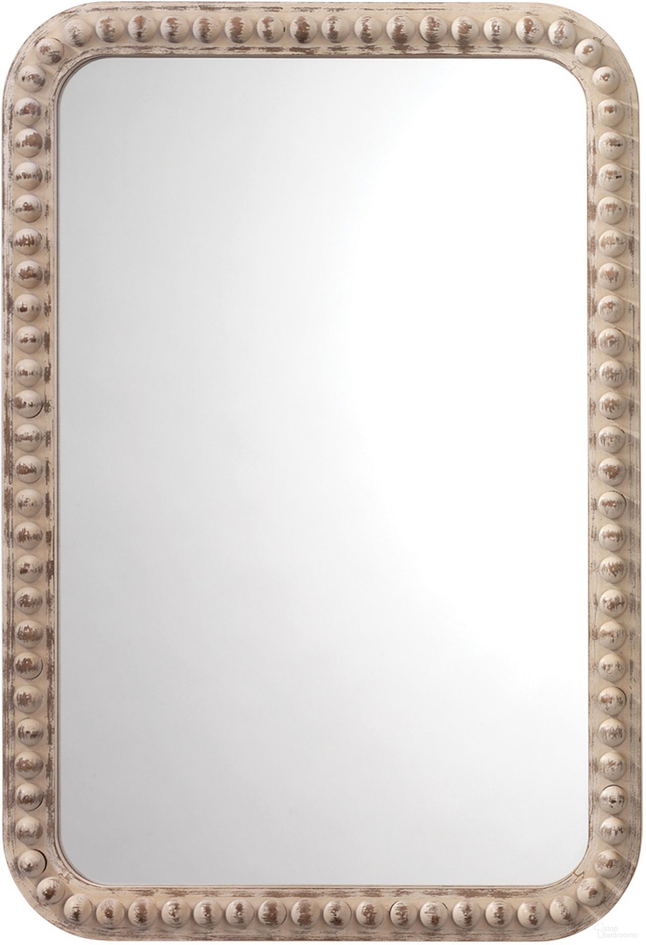 The appearance of Rectangle Audrey Mirror in White Washed Wood designed by Jamie Young Company in the coastal interior design. This white piece of furniture was selected by 1StopBedrooms from to add a touch of cosiness and style into your home. Sku: 6AUDR-RECTWH. Material: Wood.