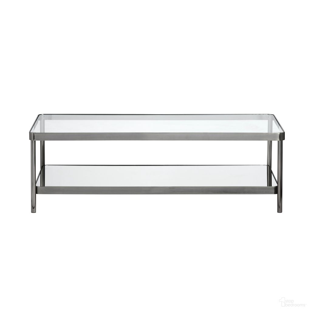 The appearance of Rectangle Cocktail/Coffee Table In Clear and Gray designed by Crestview Collection in the modern / contemporary interior design. This clear/gray piece of furniture was selected by 1StopBedrooms from to add a touch of cosiness and style into your home. Sku: CVFZR6190. Material: Metal.