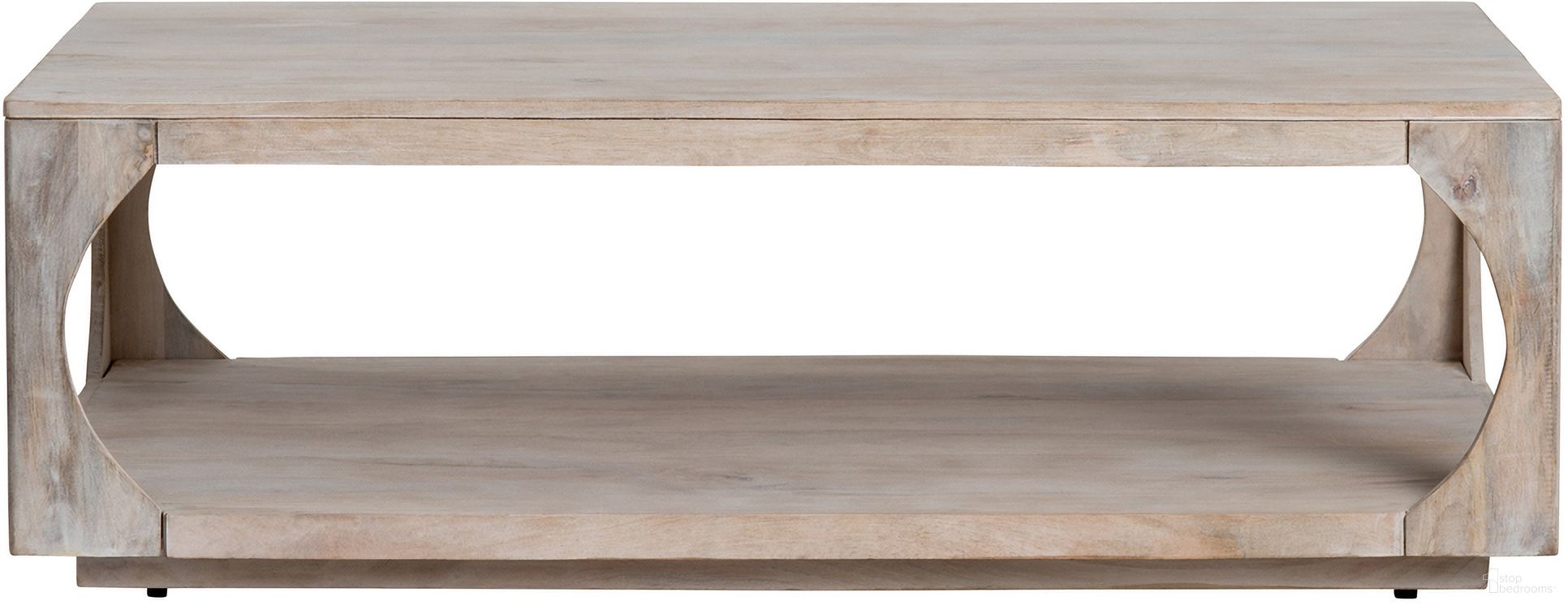 The appearance of Rectangle Cocktail/Coffee Table In White and Tan designed by Crestview Collection in the transitional interior design. This white/tan piece of furniture was selected by 1StopBedrooms from to add a touch of cosiness and style into your home. Sku: CVFNR4214. Material: Solid Wood.
