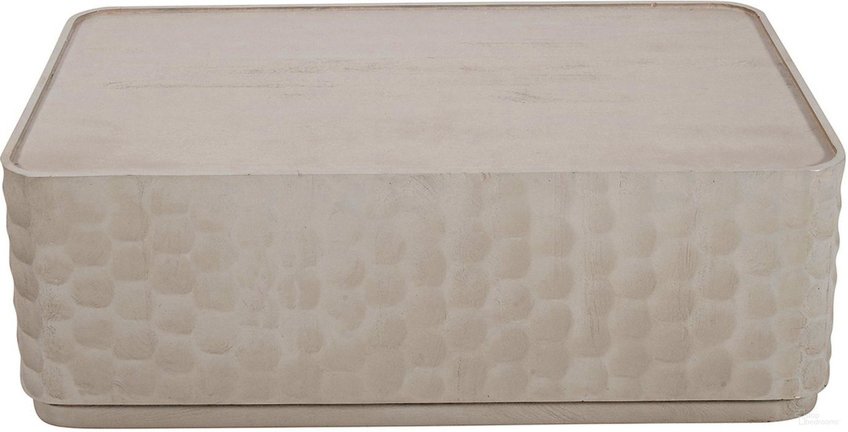 The appearance of Rectangle Cocktail/Coffee Table In White designed by Crestview Collection in the coastal interior design. This white piece of furniture was selected by 1StopBedrooms from to add a touch of cosiness and style into your home. Sku: CVFNR5237. Material: Solid Wood.