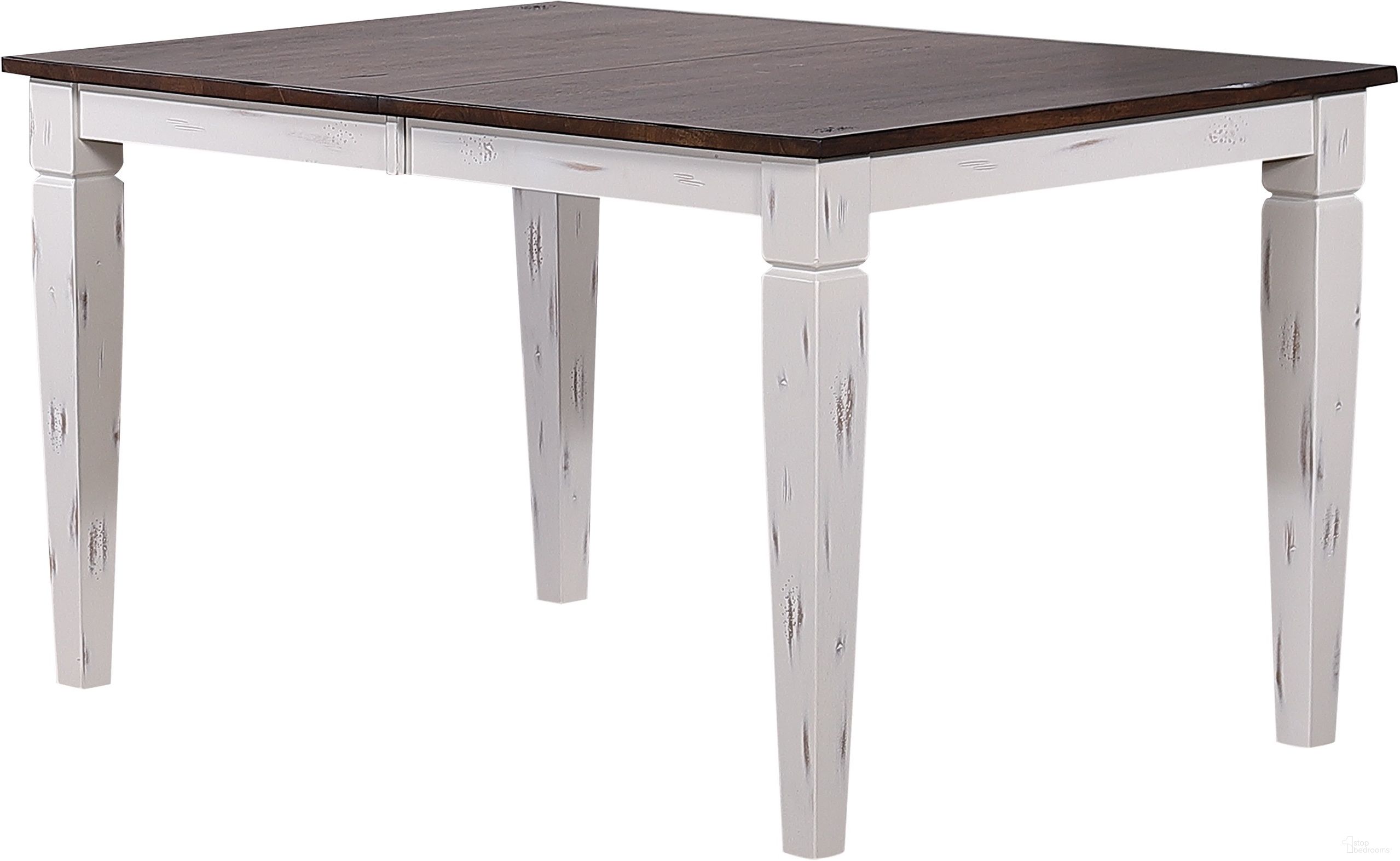 The appearance of Rectangle Loft Dining Table In Distressed Cocoa Brown and Cotton White designed by Iconic Furniture in the transitional interior design. This distressed cocoa brown and cotton white piece of furniture was selected by 1StopBedrooms from Loft & Parsons Collection to add a touch of cosiness and style into your home. Sku: RT67TF-LG-LT-DBN-DWT. Table Base Style: Legs. Table Top Shape: Rectangular. Material: Rubberwood. Size: 67" x 36".