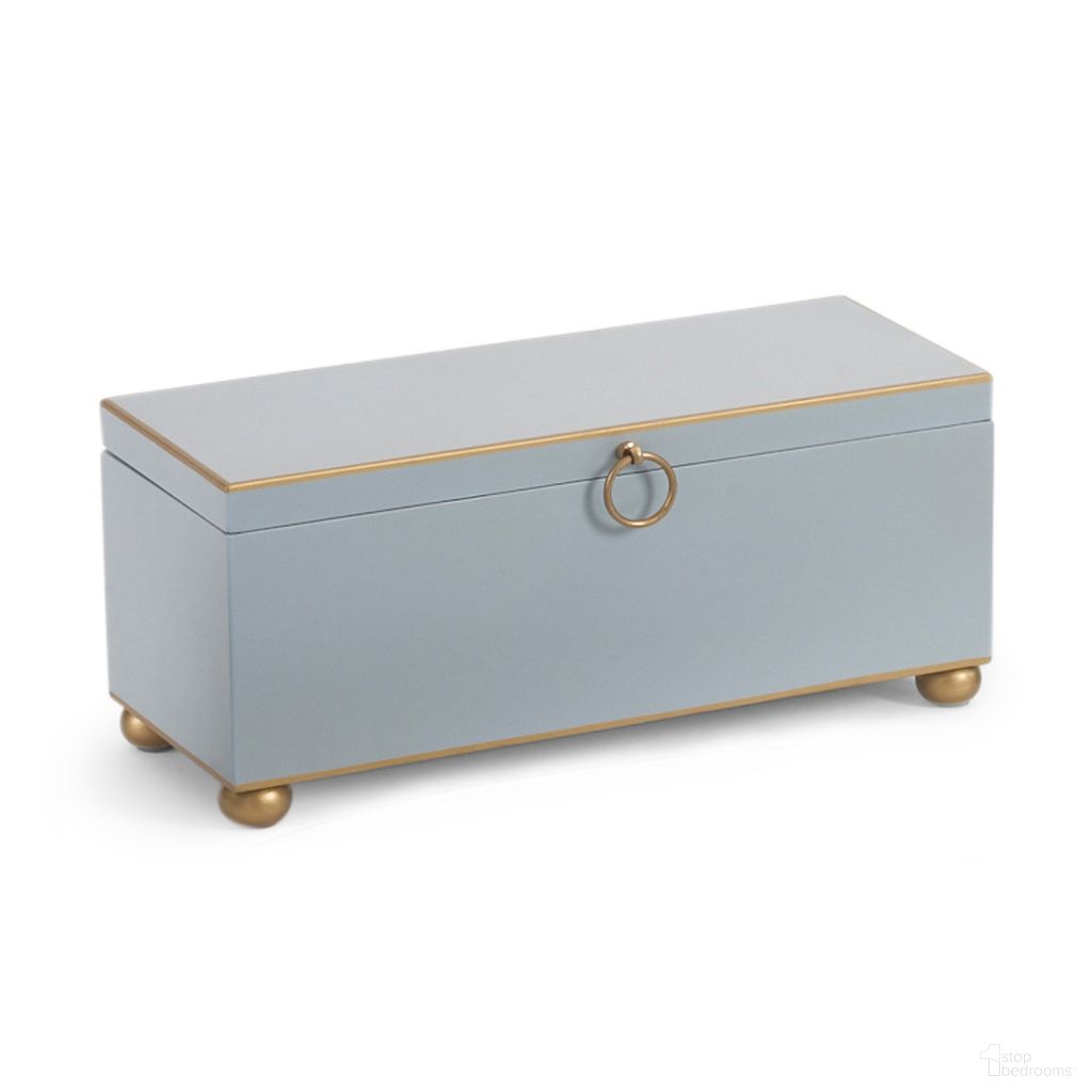The appearance of Rectangular Box In Blue and Gold designed by Chelsea House in the modern / contemporary interior design. This blue/gold piece of furniture  was selected by 1StopBedrooms from Bill Cain Collection to add a touch of cosiness and style into your home. Sku: 380661. Material: Wood.