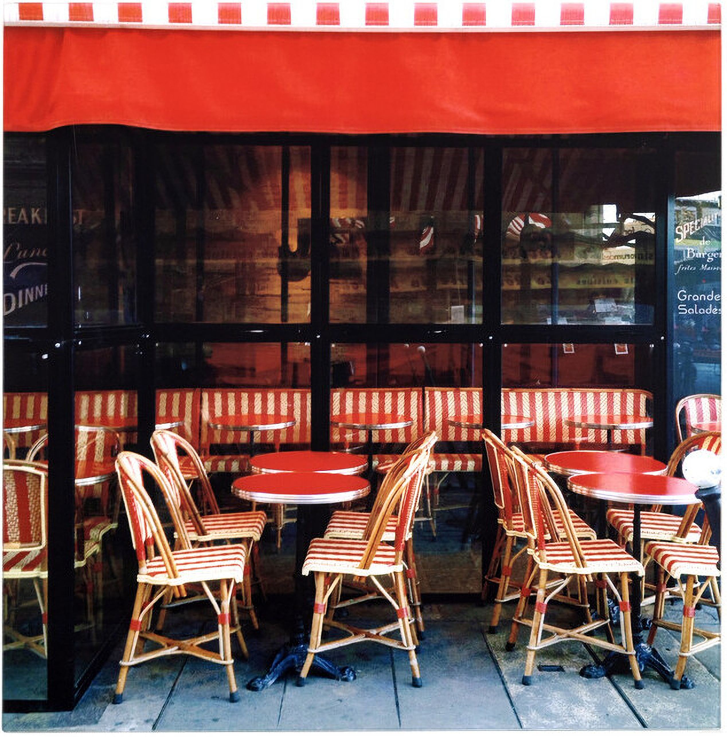 Red Bistro II Wall Art In Multicolor