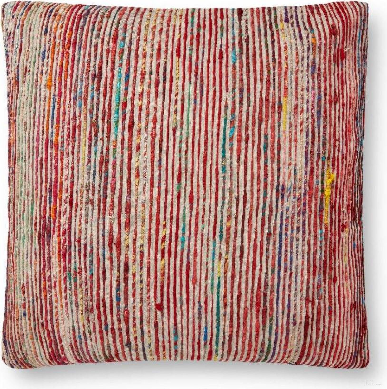 Loloi P0242 Red and Multi 13" x 21" Cover w/Poly Pillow