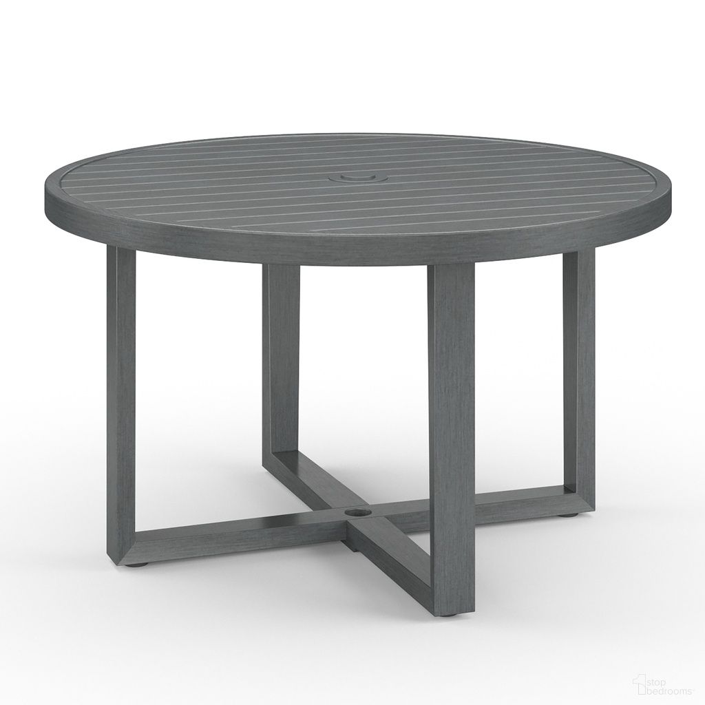 The appearance of Redondo 50" Round Dining Table in Slate designed by Sunset West in the modern / contemporary interior design. This slate piece of furniture was selected by 1StopBedrooms from Redondo Collection to add a touch of cosiness and style into your home. Sku: SW3801-RDT50. Material: Aluminum.