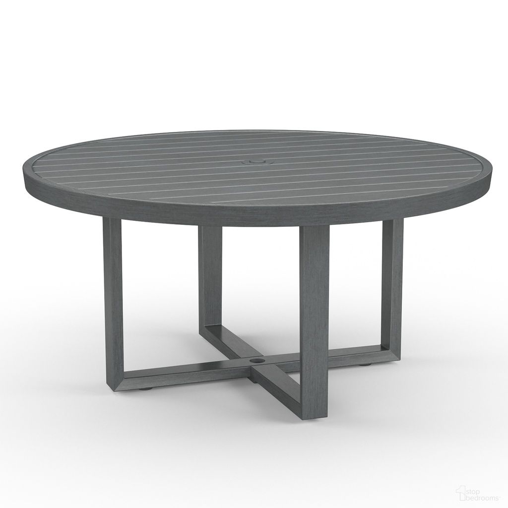 The appearance of Redondo 60" Round Dining Table in Slate designed by Sunset West in the modern / contemporary interior design. This slate piece of furniture was selected by 1StopBedrooms from Redondo Collection to add a touch of cosiness and style into your home. Sku: SW3801-RDT60. Material: Aluminum.