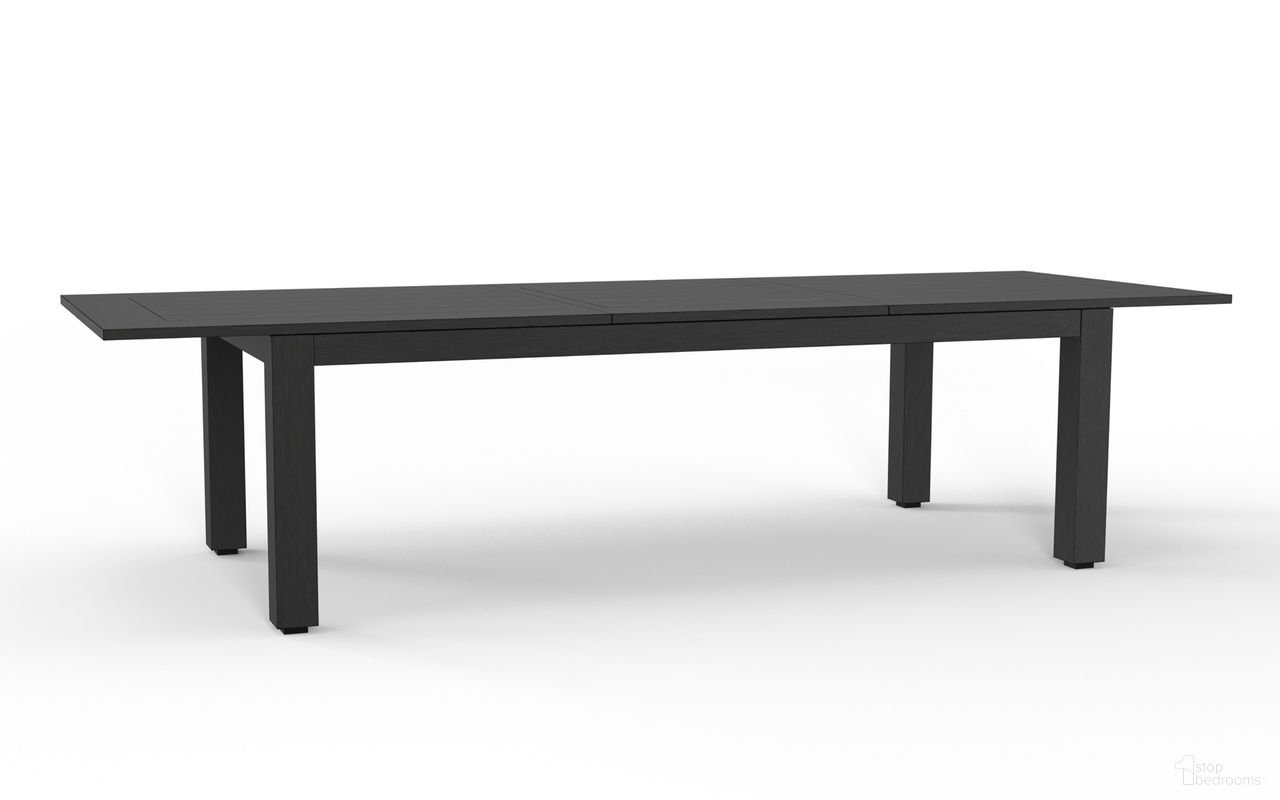 The appearance of Redondo 90"-120" Extension Table in Slate designed by Sunset West in the modern / contemporary interior design. This slate piece of furniture  was selected by 1StopBedrooms from Redondo Collection to add a touch of cosiness and style into your home. Sku: SW3801-T90-120. Material: Aluminum.