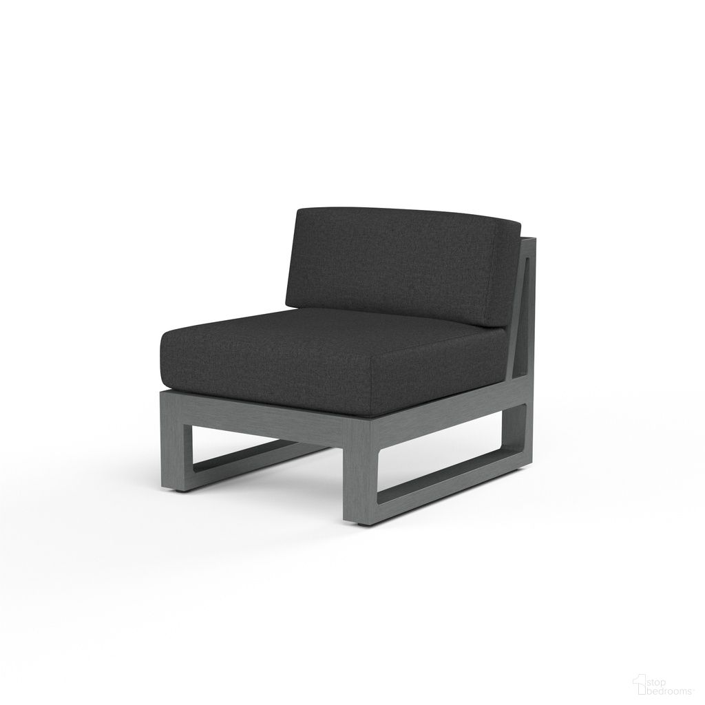The appearance of Redondo Armless Club in Spectrum Carbon designed by Sunset West in the modern / contemporary interior design. This spectrum carbon piece of furniture  was selected by 1StopBedrooms from Redondo Collection to add a touch of cosiness and style into your home. Sku: SW3801-AC-48085. Material: Aluminum.