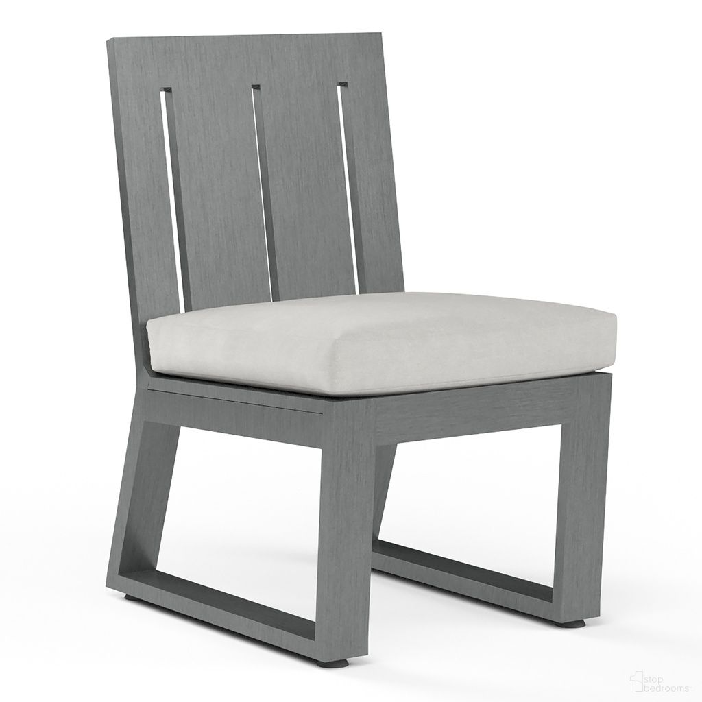 The appearance of Redondo Armless Dining Chair in Cast Silver designed by Sunset West in the modern / contemporary interior design. This cast silver piece of furniture was selected by 1StopBedrooms from Redondo Collection to add a touch of cosiness and style into your home. Sku: SW3801-1A-SLVR-STKIT. Material: Aluminum.