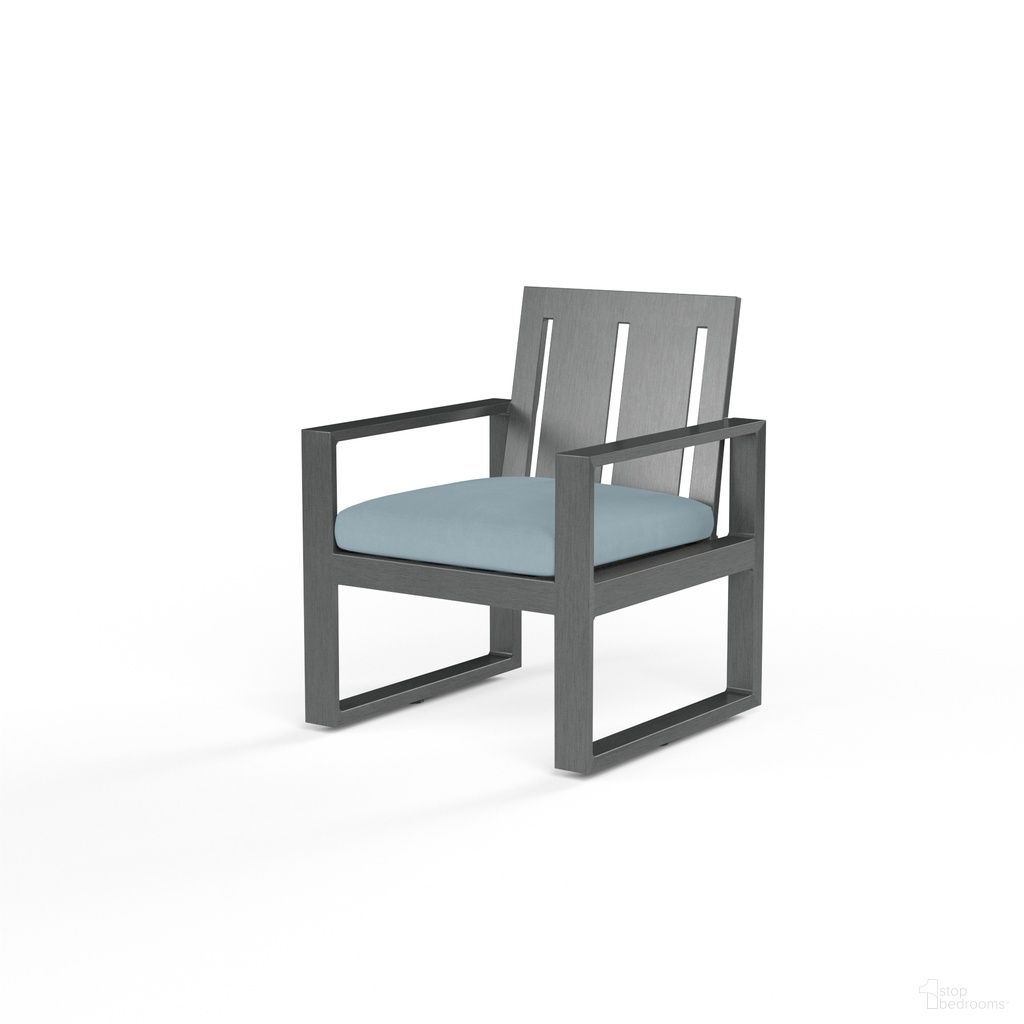 The appearance of Redondo Dining Chair in Canvas Skyline designed by Sunset West in the modern / contemporary interior design. This canvas skyline piece of furniture was selected by 1StopBedrooms from Redondo Collection to add a touch of cosiness and style into your home. Sku: SW3801-1-14091. Material: Aluminum.