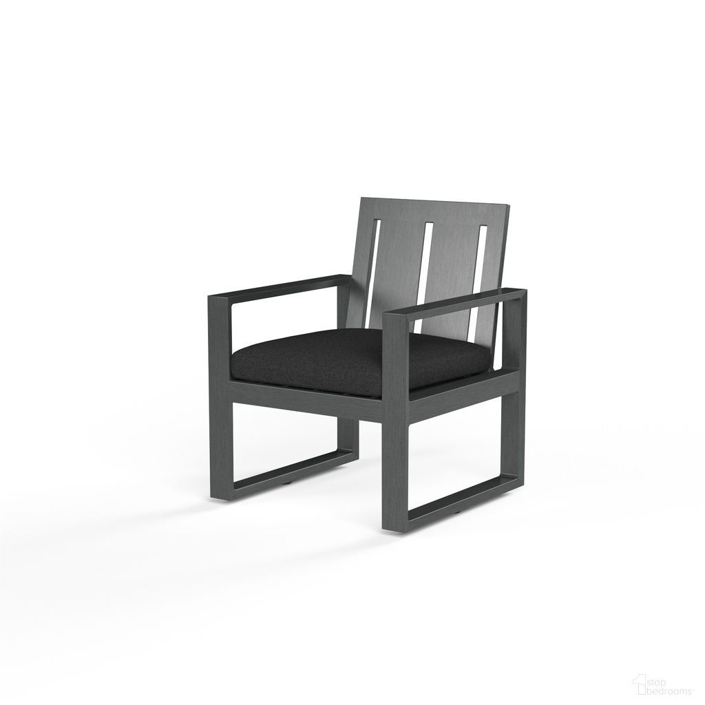 The appearance of Redondo Dining Chair in Spectrum Carbon designed by Sunset West in the modern / contemporary interior design. This spectrum carbon piece of furniture was selected by 1StopBedrooms from Redondo Collection to add a touch of cosiness and style into your home. Sku: SW3801-1-48085. Material: Aluminum.