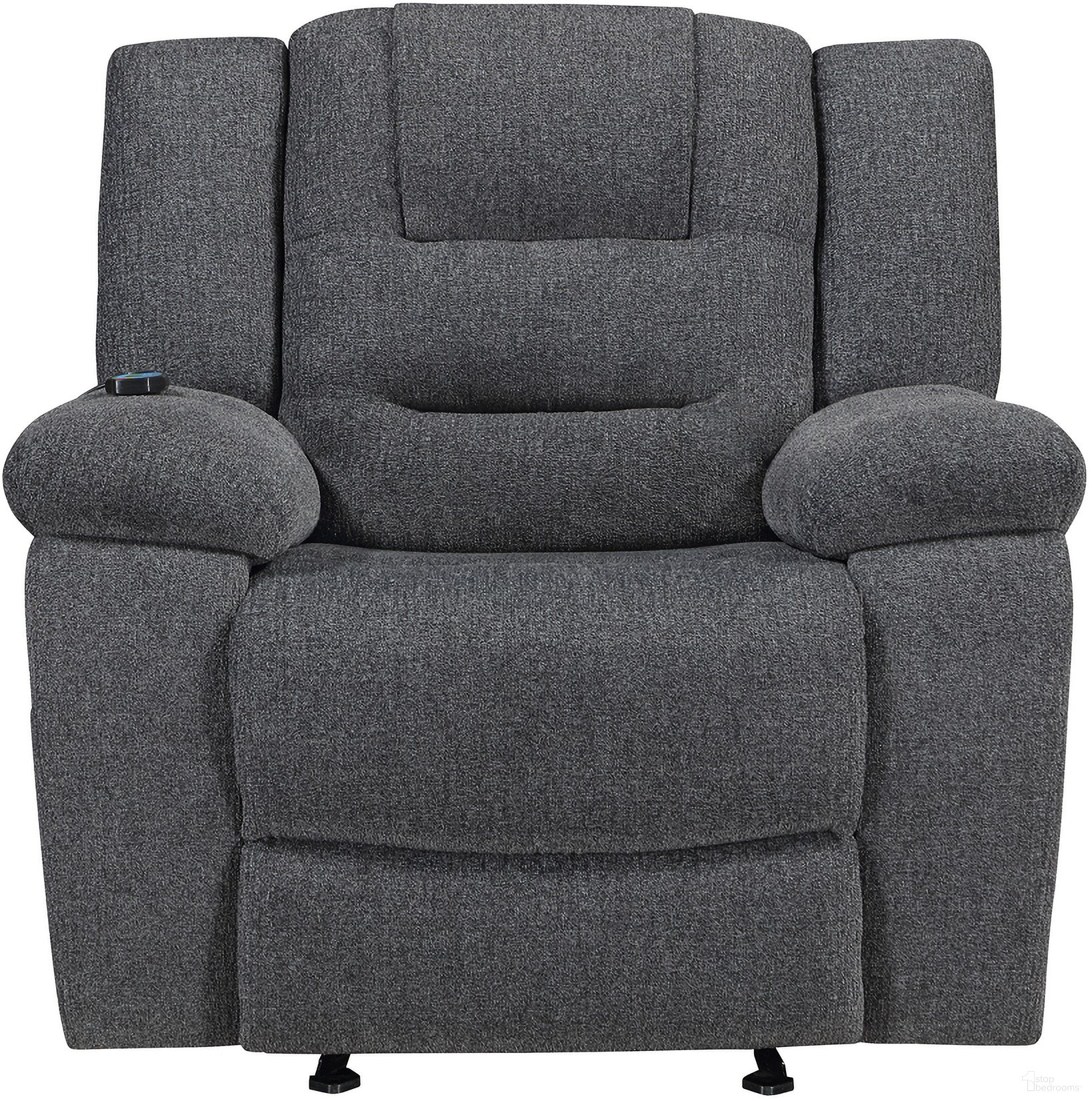 Redondo Glider Recliner with Heat and Massage In Gray